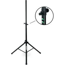 Pronomic SPS-2A Boxenstativ Alu mit Rastbolzen - Boxenstativ aus Aluminium mit stabiler Dreibein-Konstruktion, ausziehbar von 112 bis 183 cm und max. 50 kg belastbar – ideal für professionelle Anwendungen.