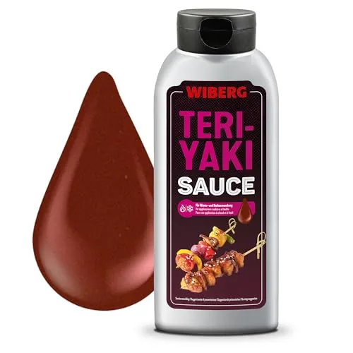 WIBERG Teriyaki Sauce – Japanischer Gourmet-Klassiker mit Soja und Knoblauch – ideal zum Marinieren, Dippen & für Wok- & Pfannengerichte, 750 ml