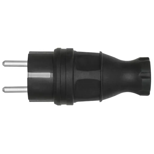 Schuko Gummistecker Elastomer Stecker, schwarz für  H07RN-F bis 2,5²