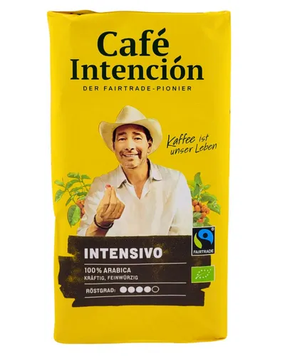 Café Intención ecológico Fuerte - Fairtrade gemahlen 500g - Kräftig-aromatischer Kaffee aus 100% Arabica-Bohnen, schonend geröstet für vollen Genuss. Fair gehandelt und direkt von Kleinbauern bezogen. Ideal für Filtermaschinen und French Press.