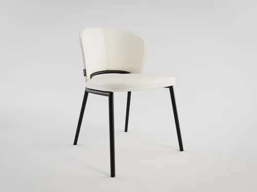 Magnolia Home Esszimmerstuhl Dean - Design Küchenstuhl mit Kunstlederbezug - Eleganter Esszimmerstuhl in Creme mit stabilen Metallbeinen. Ideal für stilvolle Küchen und Esszimmer, bietet Komfort und modernes Design.