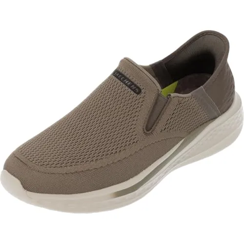 Skechers Slip-Ins: Slade - Deacon 210887-TPE Herren Sneaker, Grau - Halbschuhe mit exklusivem Heel Pillow™ für sicheren Halt und Skechers Air-Cooled Memory Foam® für optimalen Komfort. Ideal für lässige Outfits und den ganzen Tag.
