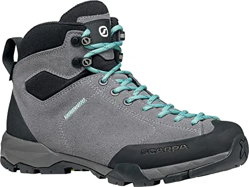 Scarpa Mojito Hike GTX Woman Smoke / Jade (37) - Wanderschuhe mit robustem Wildlederobermaterial und Gore-Tex Schutz, ideal für Abenteuer und Alltagsstil.