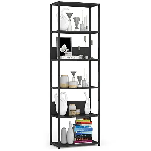 AKORD Bücherregal mit 6 Ablagen | 60 cm breit | Industrial/Loft-Style | Stabil und Funktional - Das AKORD Bücherregal überzeugt mit modernem Design und 6 stabilen Ablagen. Ideal für Bücher und Deko in Küche, Schlafzimmer oder Büro. Platzsparend und vielseitig einsetzbar.