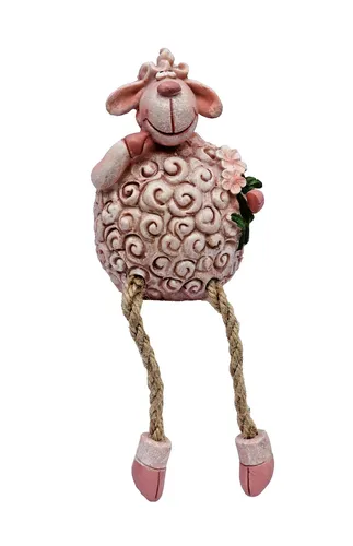 Deko Schaf Kantenhocker Kantensitzer Lamm Garten Tier Skulptur Figur Objekt