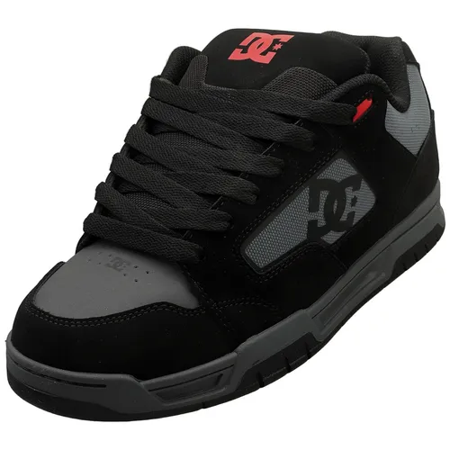 Sneaker DC SHOES "DC Coiler" Gr. 10 (43) - Rot, Schwarz, Grau - Stylische Sneaker für Herren mit atmungsaktivem Mesh und gepolstertem Komfort, ideal für Alltag und Freizeit.