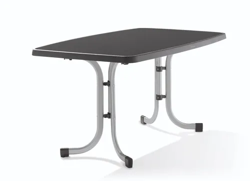 Sieger Klapptisch Boulevard Graphit Anthrazit 150 cm x 90 cm - Gartentisch mit praktischer Klappfunktion, wetterfestem Design und Höhenausgleich für unebene Untergründe – ideal für Grillabende und vielseitig einsetzbar.