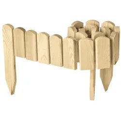 Garronda Flexibler Zaun Rasenkante Holz 100 cm - Der Garronda Holz-Zaun ist ideal für stilvolle Gartenabgrenzungen. Wetterbeständig und flexibel einsetzbar, schützt er Ihre Pflanzen und schafft eine ansprechende Optik. Einfach zu installieren und in verschiedenen Größen erhältlich.
