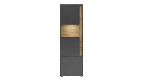 Vitrine grau 50x155 cm – stilvolles Design für Ihr Zuhause - Elegante Vitrine in Grau mit 50 cm Breite und 155 cm Höhe. Ideal zur stilvollen Präsentation Ihrer Lieblingsstücke. Profitieren Sie von attraktiven Finanzierungsangeboten und Rabatten!