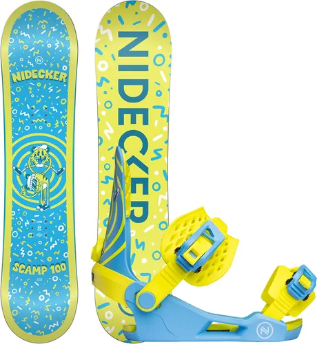 Nidecker Scamp 2026 Kids Snowboard-Set uni Gr. 100 - Das Nidecker Scamp Snowboard-Set für Kids bietet ein fehlerverzeihendes EZ-Rock Profil und weichen Flex für müheloses Lernen. Ideal für erste Erfolge im Schnee – leicht und komfortabel für kleine Rider.