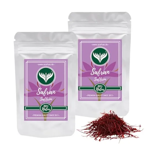 Azafran Safran Fäden, Premium Safranfäden ganz für Tee, Reis (Risotto), Paella 10g