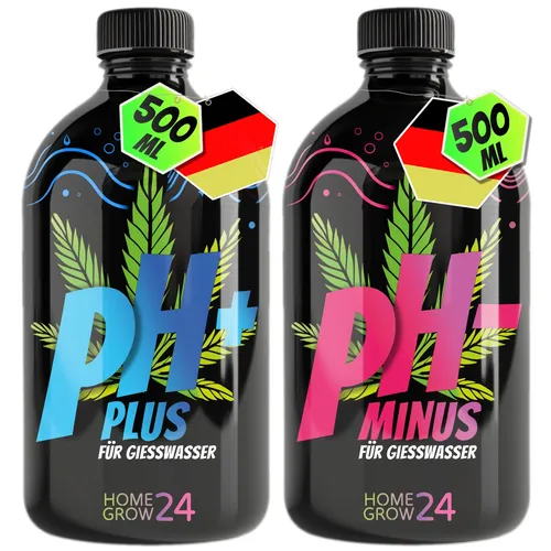 HOMEGROW24 PH Regulator Set PH+ und PH- 2x 500ml PH Wert Anpassen im Gießwasser