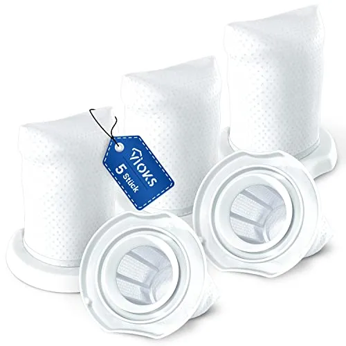 VIOKS Handstaubsauger Filter 5x Set Ersatz für Vorwerk Akku Staubsauger - Vorwerk Kobold VC100 Filter/Kobold VC100 Zubehör für Kobold Staubsauger
