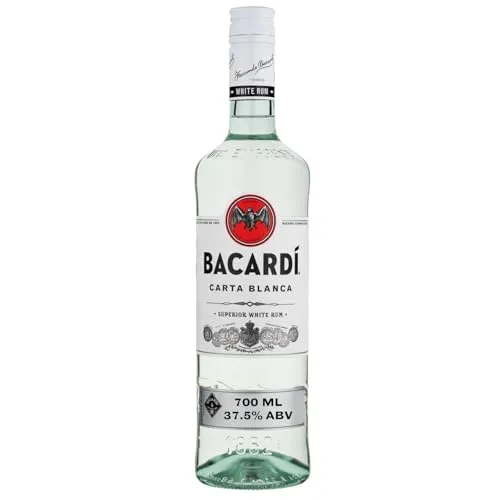 BACARDÍ Carta Blanca White Rum - Legendenhaft und perfekt für Cocktails - Rum aus der Karibik, unverwechselbar weich im Geschmack und ideal für Daiquiri, Mojito & Piña Colada. Über 1.000 Auszeichnungen machen ihn zum meistprämierter Rum der Welt.