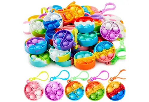 JOYIN Schlüsselanhänger Set JOYIN 30 Stück(Rund) Mitgebsel Kindergeburtstag Mini-Fidget-Spielzeug (30-tlg)