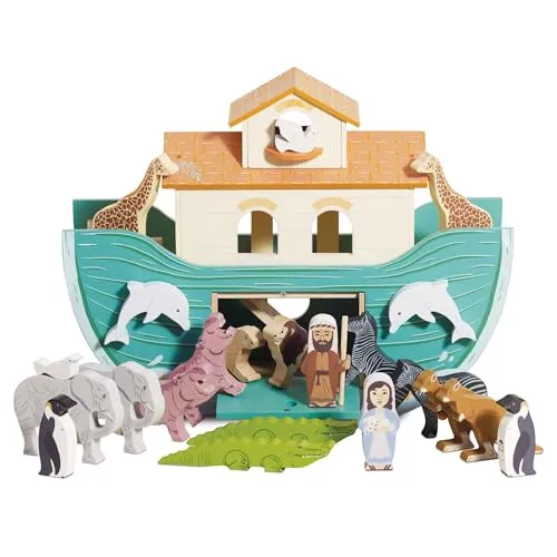 Le Toy Van Noahs grosse Arche - Spielzeugfigur - Puppen und Spielzeugfigur, fördert kreatives Spielen und Fantasie mit detailgetreuem Design und vielfältigen Figuren.