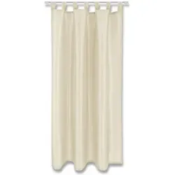 Arsvita Vorhang (1 St), Schlaufen, blickdicht, Microfaser, Gardine in vielen Größen und Farben - Schlaufen / Kräuselband beige 140 cm x 175 cm