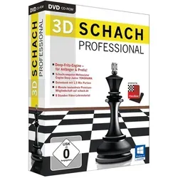 3D Schach Professional PC - Schachsoftware für Einsteiger und Profis, mit umfangreichen Trainingsfunktionen und 1,5 Millionen Partien in der Datenbank – ideal für individuelles Schachtraining und spannende Partien.