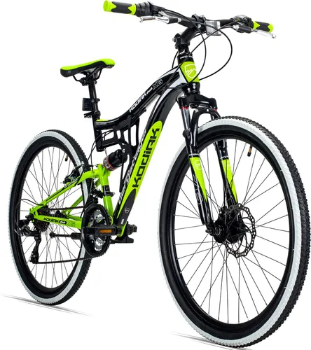 Bergsteiger Mountainbike Kodiak 26 Zoll - Full Suspension Mountainbike mit 21-Gang Shimano Schaltung, ideal für Abenteuer in der Natur und den täglichen Weg zur Arbeit. Fast vollständig montiert für sofortigen Fahrspaß!