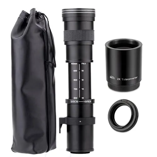 JINTU 420-1600mm f/8.3 HD-Tele Zoom Teleobjektiv für Nikon Digitale SLR Kameras D5600 D5500 D5200 D5300 D5100 D3400 D3300 D3200 D3100 D7200 D7500 D7100 D7000 D750 D600 D90 D800 D810 D5 D4S DF