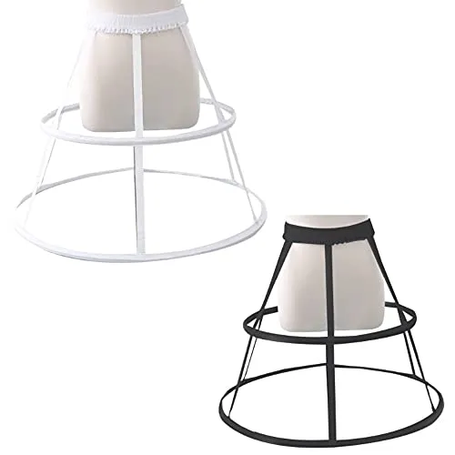 Linghe A-Linie Crinoline Underskirt Pannier Petticoat Krinoline Unterrock Brautkleid Reifrock Tüllrock Hochzeit Cosplay (Weiß)