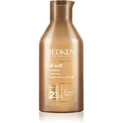 Redken All Soft Shampoo (500 ml) - Conditioner für trockenes, brüchiges Haar, angereichert mit Omega-6 und Argan-Öl für intensive Geschmeidigkeit und Glanz. Ideal für die tägliche Anwendung und sorgt für seidig-softes Haar.