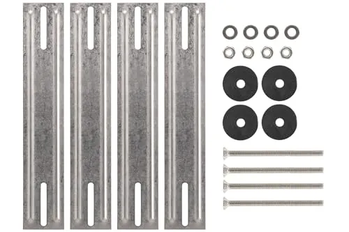BURG-WÄCHTER Montage-Kit für Zaunbriefkästen, Made in Germany, Edelstahlhalter, Stabil und Rostfrei, Zaunstärken bis 35 mm, BK Zaun-Kit 3825 Ni SB, Silberfarben