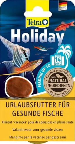 Tetra Holiday Ferienfutter - Gelfutterblock für Zierfische, ausgewogene Ernährung bis zu 14 Tagen mit Vitaminen und Mineralien