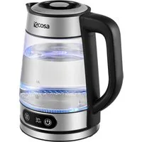 ecosa Wasserkocher EO-696 – 1.8 l, 2200 W, Edelstahl, Temperaturregelung - Hochwertiger Wasserkocher mit präziser Temperaturwahl und 7 Stufen für perfekten Genuss. Ideal für Tee, Kaffee und mehr – mit LED-Display und Warmhaltefunktion für 2 Stunden.