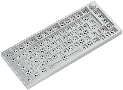 Glorious GMMK Pro 75% Barebone ANSI White Ice - Modulare Gaming-Tastatur mit 75 % Layout, Hot-Swap-fähig und Gasket-Mounted für ein einzigartiges akustisches Erlebnis. Ideal für Gamer und E-Sport-Profis, die Wert auf Qualität legen.