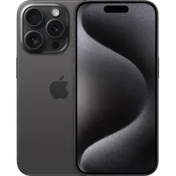 Apple iPhone 15 Pro 128 GB Titan Schwarz - Leistungsstarker A17 Pro Chip, 48 MP Kamera & brillantes 6,1" Super Retina XDR Display