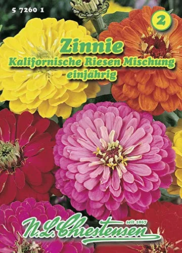 N.L. Chrestensen 572601 Zinnie Kalifornische Riesen Mischung (Zinniensamen)