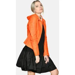 Maze Lederjacke Keys - Elegante Damen Funktionsjacke mit Kapuze und tailliertem Schnitt, ideal für Parties und Abendmode. Hochwertiges Leder sorgt für einen stilvollen Look.