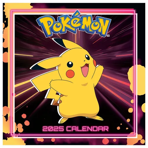 Kalender 2025 Pokemon Wandkalender Calendar Jahresplaner 30x30 cm