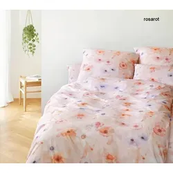 Elegante Bettwäsche Pastel Jersey 135x200 cm + 40x80 cm in Rosarot - Hochwertige Bettwäsche Pastel Jersey aus 100% Baumwolle, bügelfrei und formstabil. Das florale Design sorgt für ein angenehmes Schlafgefühl. Nachhaltige Produktion und OEKO-TEX® Standard 100 Zertifizierung garantieren schadstofffreie Qualität.