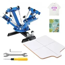 VEVOR Siebdruck T-Shirt Maschine 1 Farben 1 Station - Drucker für Textildruck mit 360° drehbarer Palette für präzise Positionierung und einfache Reinigung. Ideal für DIY-Projekte und professionelle Anwendungen.