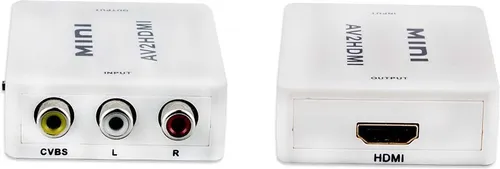 E+P Elektrik AV-HDMI-Konverter HDK3 - AV zu HDMI® Konverter für die einfache Wiedergabe analoger AV-Signale auf HDTV oder Beamern, unterstützt bis zu 1080p, inklusive USB-Stromversorgung, ideal für Heimkino und Präsentationen.