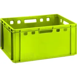 Fleischkiste E3 Fleischerkiste Hellgrün 60x40x30cm Lagerkiste hoch | Metzgerkiste Eurobox Germany lebensmittelecht, robust, stapelbar - Grün