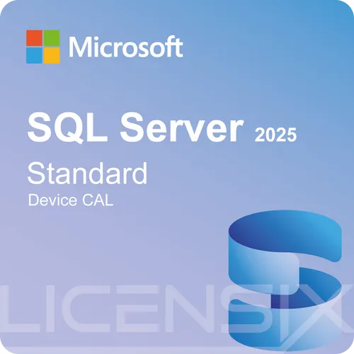 Microsoft SQL Server 2025 Standard 1 Device CAL - Ermöglicht gerätespezifischen Zugriff auf Datenbanken für effiziente IT-Umgebungen. Ideal für gemeinsam genutzte Arbeitsplätze und einfache Verwaltung der Zugriffsrechte.