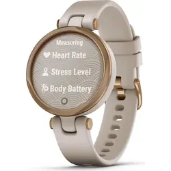 Garmin Lily Sport Achatgrau/Roségold - Elegante Smartwatch - Die Garmin Lily Sport ist die perfekte Begleiterin für aktive Frauen. Mit 7 Sportprofilen und smarten Benachrichtigungen hält sie dich stets informiert und motiviert, während das stilvolle Design jedes Outfit ergänzt.