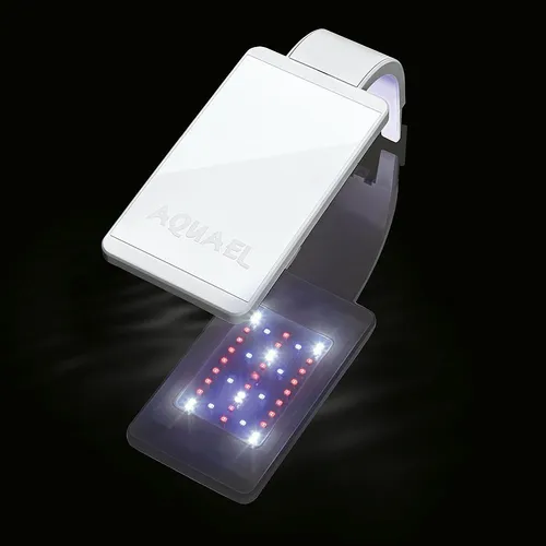 Aquael LEDDY SMART 4,8W SUNNY DAY&NIGHT WEISS - Beleuchtung & Abdeckungen, energieeffiziente Aufsatzleuchte für Süßwasser-Aquarien mit Tages- und Nachtlichtfunktion.