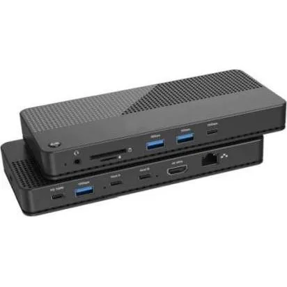 KVM-Switch mit Dockingstation – HDMI 4K Ultra HD & 4 Port USB Hub - KVM Switches & Umschalter mit HDMI 4K Ultra HD, 4 Port USB Hub und integriertem Card Reader für effizientes Multitasking und einfache Geräteverwaltung.