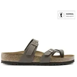 Birkenstock Damen Mayari Mokka-Sandalen (71061) in Braun - Elegante Mayari Sandalen von BIRKENSTOCK mit einem raffinierten Zehensteg. Das hautfreundliche Obermaterial in Nubuk-Optik sorgt für hohen Komfort und Stil im Alltag.