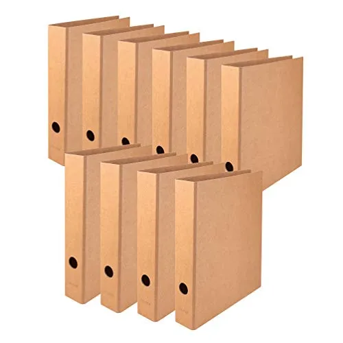 Falken Aktenordner Pure vegan A4 5cm (10 Stück) - braun - Ordner aus 100% veganen Materialien, ideal für eine umweltbewusste Büroorganisation.