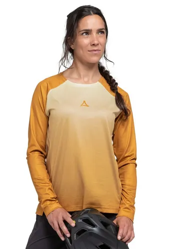 Schöffel Koitere Fahrradlongsleeve in Senf - Größe 38 - Atmungsaktives Fahrradlongsleeve mit hohem Feuchtigkeitstransport und 2-Wege-Stretch. Der verlängerte Rücken sorgt für optimalen Tragekomfort beim Radfahren.