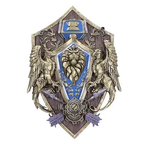 World of Warcraft Wandschmuck Alliance 30 cm - Sonstige Wanddekoration, hochwertiges Resin-Wandschild der Allianz für Fans und Sammler, ideal für dein Gaming-Zimmer.