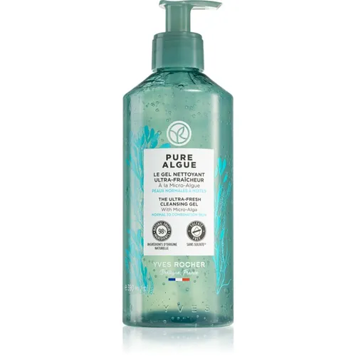 Yves Rocher PURE ALGUE - Ultra-Erfrischendes Reinigungsgel - Reinigungsschaum & Gele für das Gesicht mit Mikroalgen, entfernt sanft Make-up und sorgt für strahlend frische Haut - ideal für eine gründliche Reinigung und ein geschmeidiges Hautbild.
