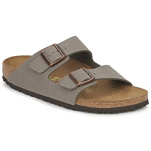 BIRKENSTOCK Pantoffeln Arizona in Grau, Größe 45 - Pantoletten mit anatomisch geformtem Kork-Latex-Fußbett für optimalen Komfort und Unterstützung, ideal für schmale Füße. Jetzt versandkostenfrei bestellen!
