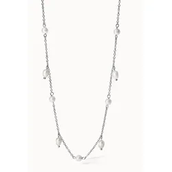 Purelei Choker Pearl Drop - Elegante Halskette mit Perlen - Edelstahlkette im Choker-Stil, verziert mit Süßwasserperlen und tropfenförmigen Anhängern. Verstellbare Länge von 35/40 cm, ideal für jeden Anlass.