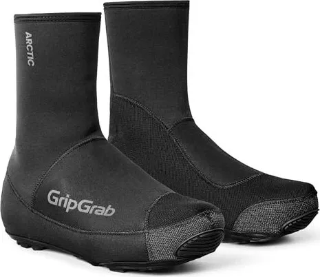 Grip Grab Arctic 2 Waterproof Deep Winter Gravel Überschuhe Gr. L (42-43) - Extrem strapazierfähige Winterüberschuhe für Radschuhe, aus 5 mm Biobased-Neopren mit recyceltem Fleece-Futter. Bieten optimalen Schutz vor Kälte und Nässe, ideal für lange Fahrten im Winter.